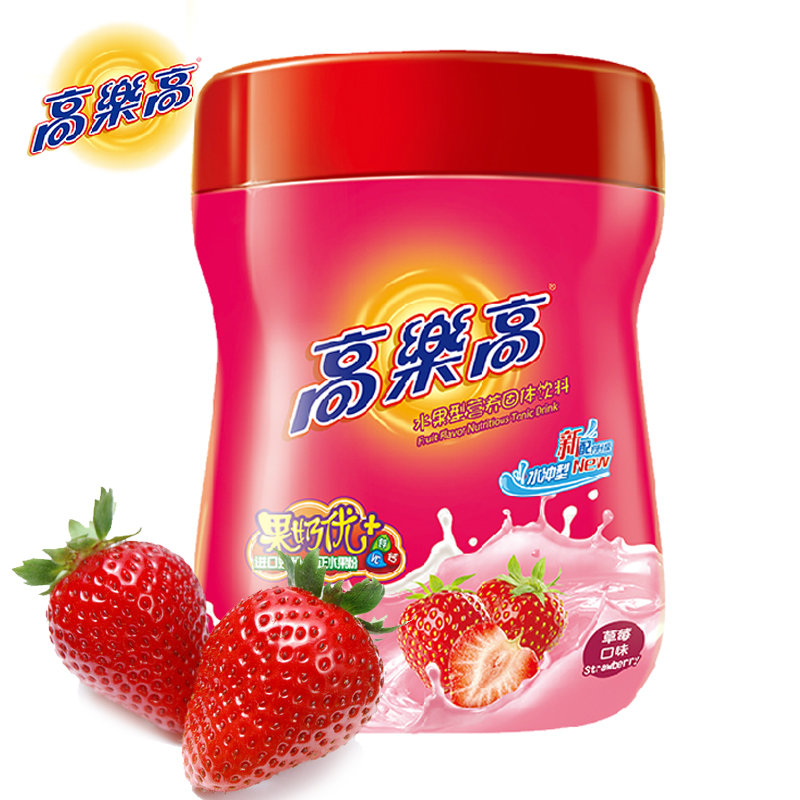 高乐高 水果型固体饮料 6口味(草莓口味350g桶)【图片 价格 品牌 报价