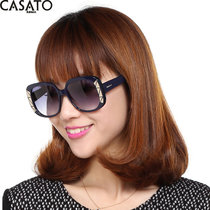卡莎度(CASATO) 太阳镜时尚个性大框潮女性太阳镜 防紫外线太阳镜 墨镜2014021(蓝色)