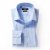 kool时尚纯棉男式长袖修身白色浅蓝条纹正品(图片色 41)