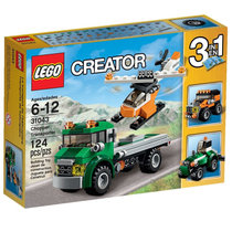 正版乐高LEGO 创意百变系列 3合1 31043 直升机运输车 积木玩具(彩盒包装 件数)