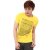 科蒂卡诺 新款男装针织上衣印花圆领t恤纯棉T恤 123 黄色 L
