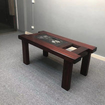老船木茶桌椅组合具实木泡茶桌茶艺桌功夫小茶几茶台用办公室(老船木 1.35米单桌配电磁炉)