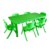 京好 孩童学习桌椅 幼儿园课桌套装 宝宝写字桌子套装升降餐桌B28(绿色长桌 可以升降)第2张高清大图
