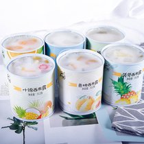 酸奶水果罐头6罐装新鲜橘子黄桃西米露混合整箱休闲零食什锦菠萝(【6罐装】椰果6)