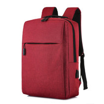可充电商务双肩包（1万毫安移动电源单独选配） 背包 休闲旅行包 防泼水旅行笔记本电脑包 B12(红色)