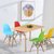SKYMI现代简约餐桌椅 北欧餐桌 小户型餐桌椅组合 家用饭桌 商用洽谈桌椅(木纹色伊姆斯 1.4米餐桌 4把彩色椅(颜色备注))