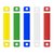 金得利（KINARY）OS1079 80*10mm红色 蓝色 绿色 黄色 白色塑料装订夹50套/盒(计价单位盒)混色