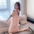 SUNTEK2022年新款睡裙女夏季莫代尔棉短袖中长裙薄款舒适小性感露背睡衣(W0639粉色)