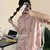 SUNTEK粉色小奶牛睡衣女ins风夏季韩国短袖短裤少女可爱家居服套装(粉色小奶牛套装)