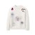 巴拉巴拉女童毛衣2018新款冬季大童儿童上衣珠片绣半高领洋气韩版(170cm 米白)