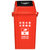 ABEPC新国标100L加厚分类垃圾桶摇盖红大号 图标可定制