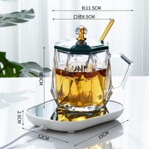 钻石暖暖杯55度恒温垫热奶高颜值玻璃杯早餐茶杯加热杯保温咖啡杯(SUNNY【带盖勺+恒温垫】)