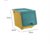 收纳箱前开式翻盖零食收纳盒塑料家用斜口整理箱36L青碧绿翻盖+金番黄箱体小号窄款JMQ-610