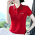 纯棉短袖t恤女夏季2022年新款宽松女装洋气减龄高品质带领polo衫(大红色 L)