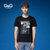 G&G2017夏季新品欧美风字母印花男士短袖T恤青年修身男装T恤上衣(黑色 XL)