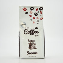 Socona三合一速溶咖啡 焦糖咖啡粉1000g 花式咖啡粉咖啡原料