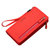 DS.JIEZOU女士钱包多功能手包女皮夹零钱包手拿包手拿钱包手机包商务女钱包CK028(红色)