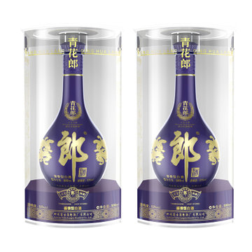 四川泸州白酒】郎酒青花郎陈酿53度500ml*2瓶高度白酒酱香型【图片价格