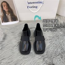SUNTEK厚底黑色小众设计马丁靴女鞋子2021年新款英伦风网红韩国小短靴女(35 黑色单里9077-1)
