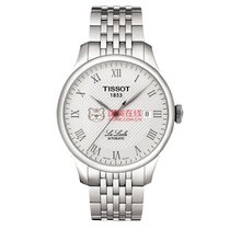 天梭/Tissot手表力洛克系列 钢带皮带机械男表T41.1.483.33(银壳白面白钢带)