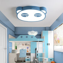 儿童房吸顶灯创意个性男孩女孩时尚卡通房间卧室灯饰简约现代灯具(蓝色 直径40*6cm)