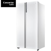 卡萨帝（Casarte）纯白系列 643升 一级变频 对开门冰箱 彩晶面板 皓月白  BCD-643WLCSS79W1U