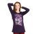 扬格保罗女款字母印花修身长袖T恤012-A-20347(深紫色 L )