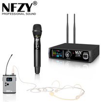 NFZY A3 无线手持头戴麦克风 一拖一 真分级电容式人声远距离穿墙演出话筒(头戴)