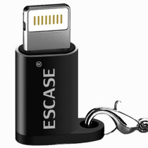 ESACSE IOS苹果转Micro安卓数据线转换头 U盘/键盘/鼠标/游戏手柄/网卡 适用苹果iPhone6S/7/8plus/X/iPad平板电脑通用送挂绳魔力黑