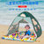 沙滩公园遮阳帐篷小孩儿童男女孩室内外游戏玩具屋海边自动帐篷 tp2347(红色)