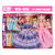 迪诺芭比特别大礼盒娃娃套装培训机构礼物公主婚纱城堡女儿童玩具1芭比娃娃(E款紫色 粉色（4个娃娃17套衣服） 6关节身体送168件套)