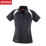 SPIRO跑步运动t恤男速干短袖户外训练上衣POLO衫S177M(黑/白 XXL)