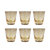 高颜值ins轻奢风玻璃杯大容量冷水杯套装家用金色杯子啤酒果汁杯(锤纹琥珀色杯*6 默认版本)