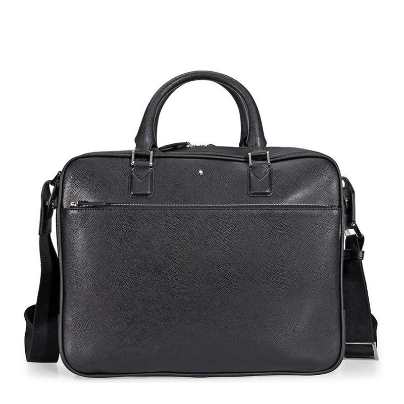 奢侈品手提包montblanc万宝龙男包小牛皮手提公文包113184黑色返回