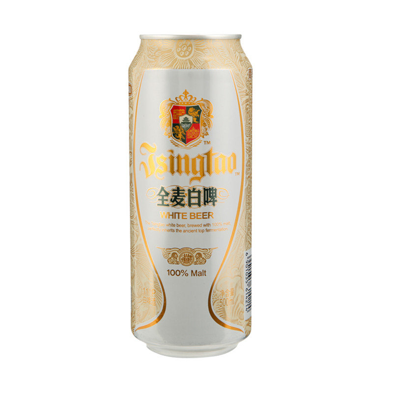 青岛啤酒全麦白啤500ml罐