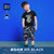 HLA/海澜之家MR.BLACK系列儿童款经典圆领卡通图案短袖T恤HNTBJ2Q618A(黑色花纹BT 120/60)