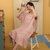 雅黛琳夏季纯棉甜美可爱短袖中长款睡裙DF33101(DF33101 XXL)第3张高清大图