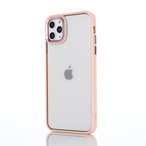 适用iPhone13iPhone 13ProiPhone 13ProM手机壳金属鹰眼镜头三合一肤感磨砂苹果13防摔保护套(粉色 iPhone13PRO MAX)