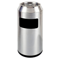 南可乐烟灰桶不锈钢垃圾桶酒店宾馆会所大堂用烟灰垃圾筒GPX-12F(不锈钢网格)