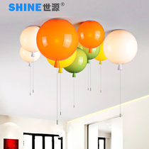 世源儿童房灯led温馨浪漫卧室吸顶灯创意灯彩色气球艺术灯CL9609(4头吸顶盘架子（不带球）)