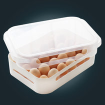 鸡蛋收纳盒冰箱鸡蛋盒家用带盖防震鸡蛋架托塑料保鲜盒包装盒34格(【升级款】透气24格鸡蛋盒 默认版本)