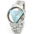 Wilon威龙品牌 女表 个性韩版款 时尚透明女手表 简洁三角状(银带蓝盘)