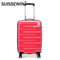 瑞士军刀SUISSEWIN拉杆行李箱20寸登机皮箱男女小轻便旅行箱24寸静音万向轮行李箱(粉红色 24寸)