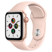 Apple Watch SE 智能手表 GPS+蜂窝款 44毫米金色铝金属表壳 粉砂色运动型表带MYEX2CH/A