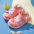 新款儿童拖鞋男女童家居家室内防滑卡通EVA软底中小童包头洞洞鞋(30-31（内长20cm） 粉色)