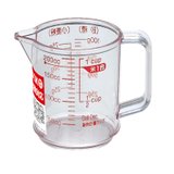 阿司倍鹭（ASVEL）耐热耐高温透明塑料量杯 烘焙工具厨房计量杯三种刻度 （200ml/500ml）(200ml)