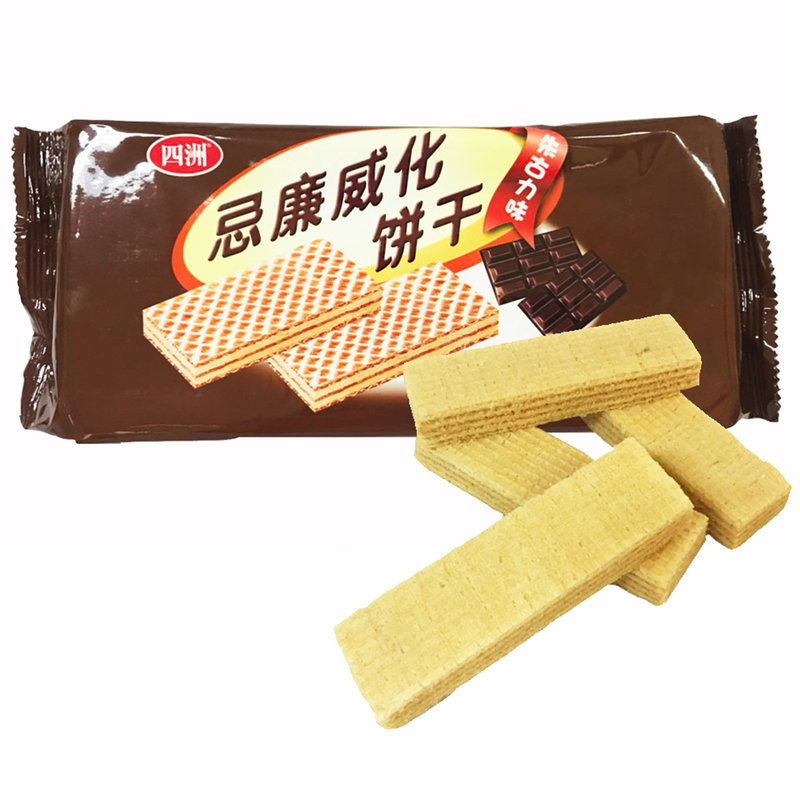 饼干糕点四洲忌廉威化饼朱古力味200g返回商品页 >