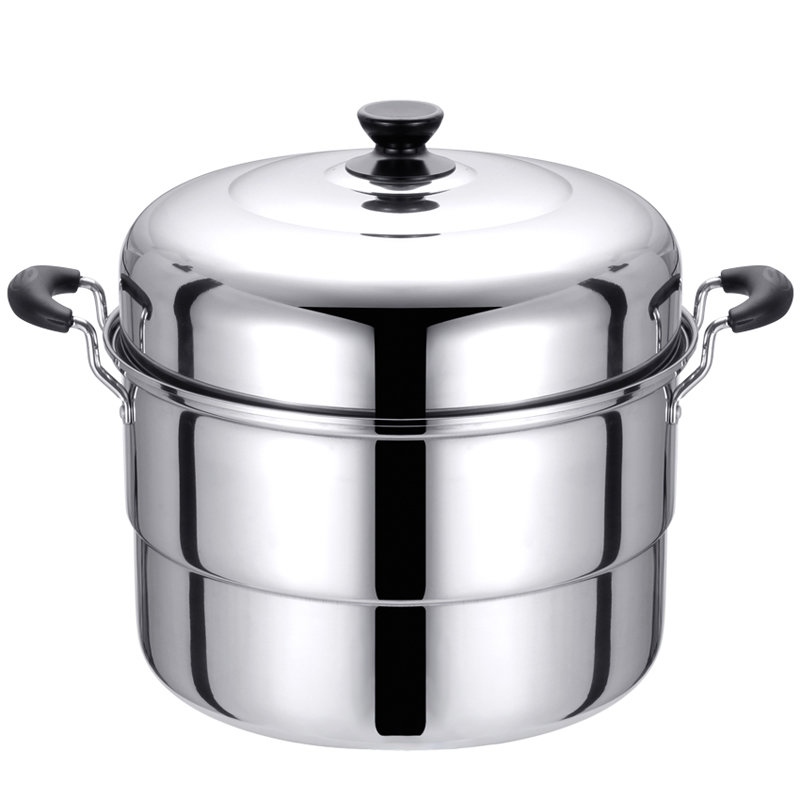锐友大号不锈钢加厚蒸锅厨房烹饪锅具(双层34cm)