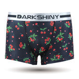 DarkShiny 缤纷夏威夷风 素雅活泼樱桃 男式平角内裤「MBON54」(黑色 L)