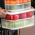 冰箱保鲜食品级收纳盒冷冻保鲜盒沥水密封整理鸡蛋盒厨房专用 分层隔板可调节顶部计时(小号加大号2个装)